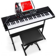 [아마존베스트]Best Choice Products 61-Key Beginners Electronic Keyboard Piano Set w/LED Screen, Recorder, 3 Teaching Modes, H-Stand, Stool, Headphones, Microphone