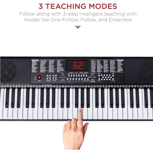  [아마존베스트]Best Choice Products 61-Key Beginners Electronic Keyboard Piano Set w/LED Screen, Recorder, 3 Teaching Modes, H-Stand, Stool, Headphones, Microphone