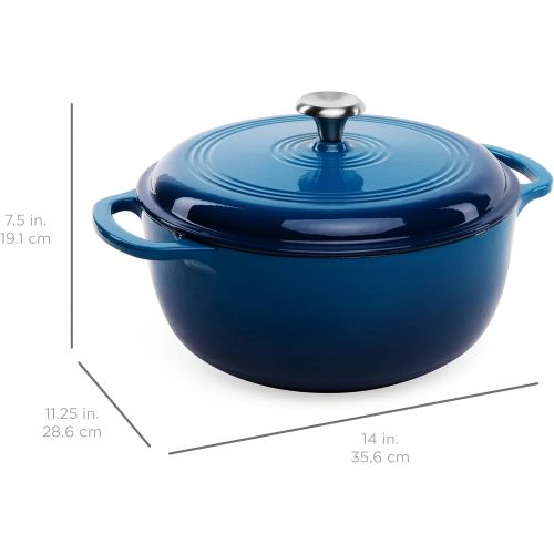  [아마존베스트]Best Choice Products 6qt Ceramic Non-Stick Heavy-Duty Cast Iron Dutch Oven w/Enamel Coating, Side Handles for Baking, Roasting, Braising, Gas, Electric, Induction, Oven Compatible,