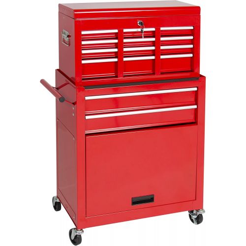  BEST CHOICE PRODUCTS Best Choice Products Portable Top Chest Rolling Tool Storage Box Cabinet Sliding Drawers