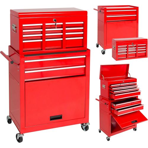  BEST CHOICE PRODUCTS Best Choice Products Portable Top Chest Rolling Tool Storage Box Cabinet Sliding Drawers