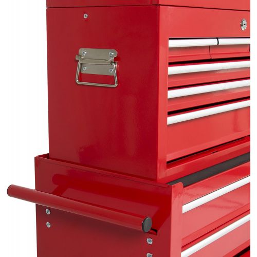  BEST CHOICE PRODUCTS Best Choice Products Portable Top Chest Rolling Tool Storage Box Cabinet Sliding Drawers