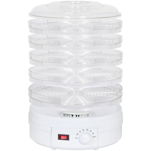  BEST CHOICE PRODUCTS Best Choice Products 5-Tray BPA-Free Portable Kitchen Electric Food Dehydrator Machine for Fruit, Meats, Herbs wAdjustable Thermostat - White