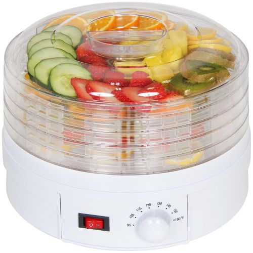  BEST CHOICE PRODUCTS Best Choice Products 5-Tray BPA-Free Portable Kitchen Electric Food Dehydrator Machine for Fruit, Meats, Herbs wAdjustable Thermostat - White