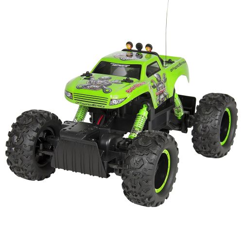  Best Choice Products Kids Rock Crawler Battery Powered Remote Control Monster Truck RC Toy w/ 4x4 Drive - Green