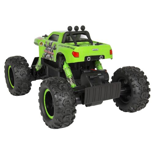  Best Choice Products Kids Rock Crawler Battery Powered Remote Control Monster Truck RC Toy w/ 4x4 Drive - Green