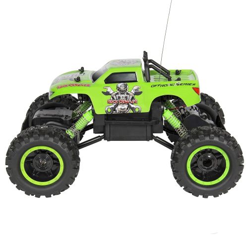  Best Choice Products Kids Rock Crawler Battery Powered Remote Control Monster Truck RC Toy w/ 4x4 Drive - Green