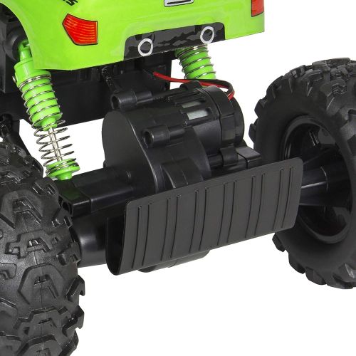  Best Choice Products Kids Rock Crawler Battery Powered Remote Control Monster Truck RC Toy w/ 4x4 Drive - Green