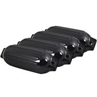 Best Choice Products Set of 4 27in Ribbed Marine Vinyl Boat Fender Bumper Dock Shield Protection
