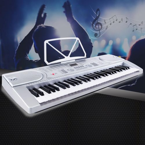  Best Direct Deals 61 Key Music Electronic Keyboard Digital Piano Organ with Microphone Silver