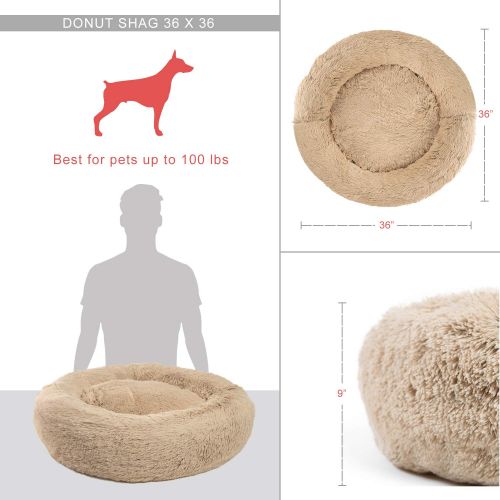  Best Friends by Sheri Luxury Shag Fuax Fur Donut Cuddler (Multiple Sizes)