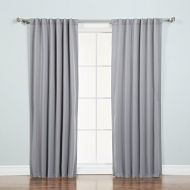 [아마존 핫딜] [아마존핫딜]Best Home Fashion Thermal Insulated Blackout Curtains - Back Tab/ Rod Pocket - Grey - 52W x 72L - (Set of 2 Panels)