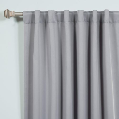  [아마존 핫딜] [아마존핫딜]Best Home Fashion Thermal Insulated Blackout Curtains - Back Tab/ Rod Pocket - Grey - 52W x 72L - (Set of 2 Panels)