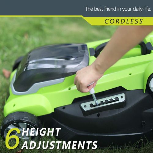  Best Partner 40V Max Lithium Cordless Lawn Mower,16-Inch,4.0AH Battery and Charger Include