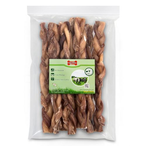  Best Pet Supplies, Inc. GigaBite Odor-Free Braided Bully Sticks - USDA & FDA Certified All Natural, Free Range Beef Pizzle Dog Treat - by Best Pet Supplies