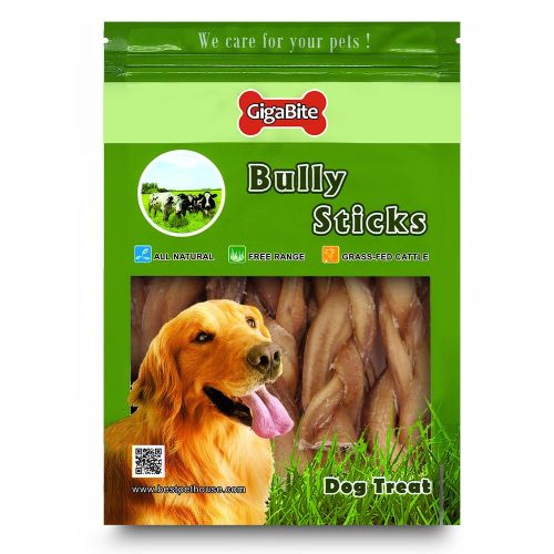  Best Pet Supplies, Inc. GigaBite 1-Pound Odor-Free Bully Sticks  USDA & FDA Certified All Natural, Free Range Beef Pizzle Dog Treat