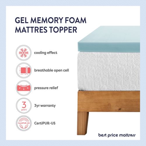  Best Price Mattress 4 Inch Gel Memory Foam Mattress Topper