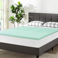 Best Price Mattress Short Queen Mattress Topper - 1.5 Inch 5-Zone Memory Foam Bed Topper Aloe Vera Infused Cooling Mattress Pad, Short Queen Size