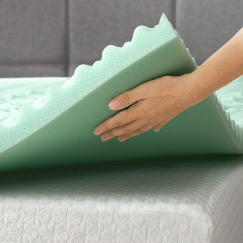  Best Price Mattress Twin XL Mattress Topper - 1.5 Inch 5-Zone Memory Foam Bed Topper Aloe Infused Cooling Mattress Pad, Twin XL Size