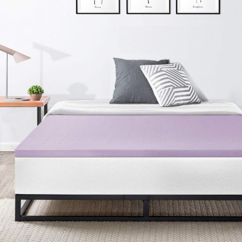  Best Price Mattress Short Queen Mattress Topper - 1.5 Inch Lavender Infused Memory Foam Bed Topper Cooling Mattress Pad RV pad, Short Queen Size