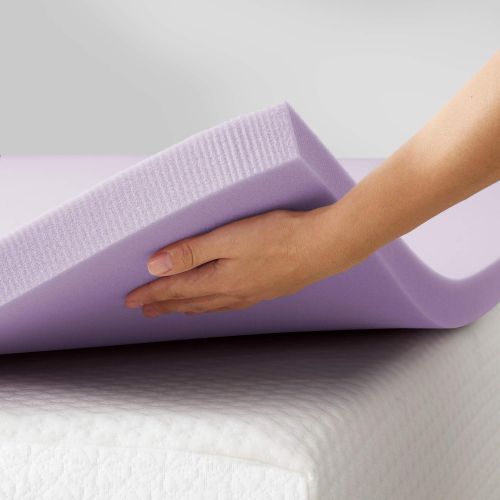  Best Price Mattress Short Queen Mattress Topper - 1.5 Inch Lavender Infused Memory Foam Bed Topper Cooling Mattress Pad RV pad, Short Queen Size