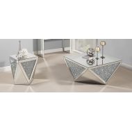Best Quality Furniture CT50-51 Crystal Coffee Table Set