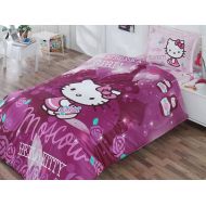 BestClass Hello Kitty in Moscow, Hello Kitty Bedding Set, 100% Cotton Quilt/Duvet Cover Set, Single/Twin Size Girls Bedding Set, Pink (3)