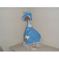 /BestDressedHome Goose Geese 25-27 Large Fancy Spring or Summer blue dress and hat #1060-3