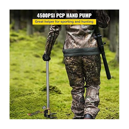  BestEquip Airgun PCP Pump 4500PSI High Pressure Hand Pump 3 Stage Pump Chamber PCP Air Pump