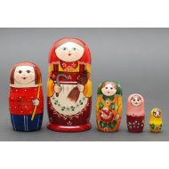 BestGiftIdeas Russian Sergiev Posad traditional matryoshka babushka russian nesting doll 5 pc Free Shipping plus free gift!