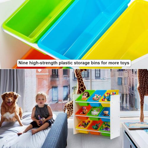  BestMassage Kids Toy Storage Organizer with Plastic Bins, Storage Box Shelf Drawer