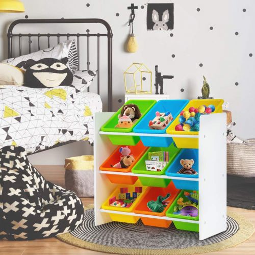  BestMassage Kids Toy Storage Organizer with Plastic Bins, Storage Box Shelf Drawer