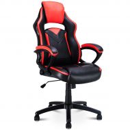 Giantex Gaming Chair Executive Home Office Chair Racing Style Desk Task Computer Chair Swiveling Multidirectional Wheels Adjustable Height Ergonomic Highback Armchair (Style 2)