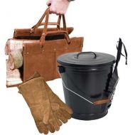 BestNest Panacea Ash Bucket, Log Tote, and Gloves Kit