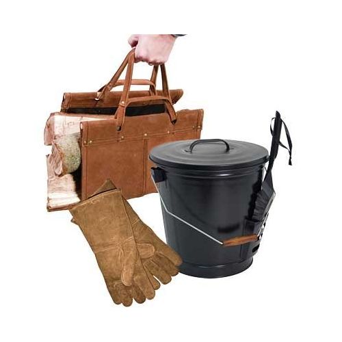  BestNest Panacea Ash Bucket, Log Tote, and Gloves Kit