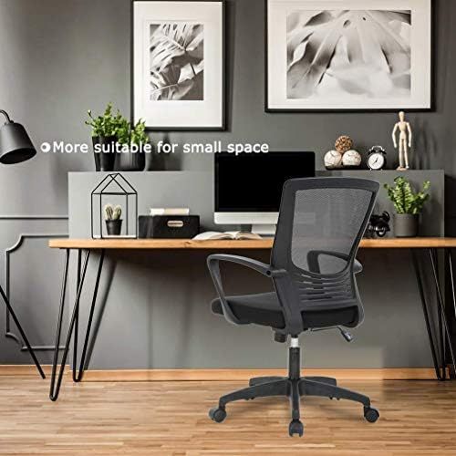  BestOffice Ergonomic Office Chair Desk Chair Mesh Computer Chair with Lumbar Support Arms Modern Cute Swivel Rolling Task Mid Back Executive Chair for Women Men Adults Girls,Black