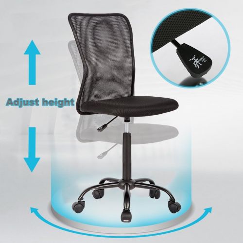  BestOffice Ergonomic Office Chair Desk Chair Mesh Computer Chair Back Support Modern Executive Mid Back Rolling Swivel Chair for Women, Men (Black)