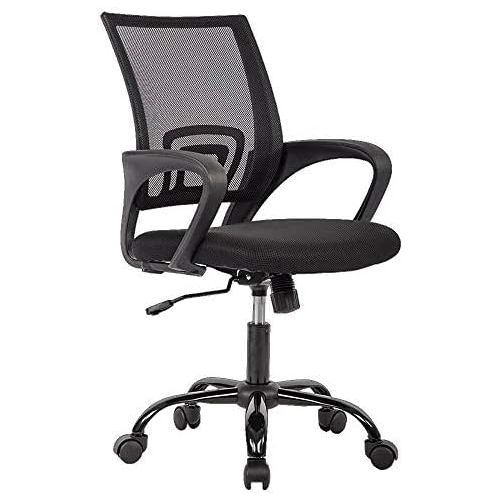  BestOffice Office Chair Ergonomic Desk Chair Mesh Computer Chair Lumbar Support Modern Executive Adjustable Stool Rolling Swivel Chair for Back Pain, Black