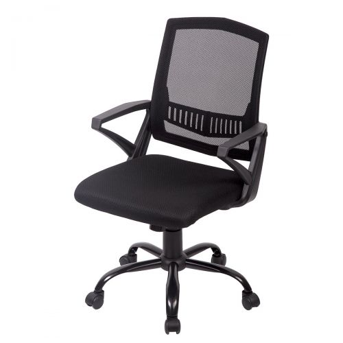  BestOffice PU Leather Mid-Back Mesh Task Chair Office Desk Task Chair