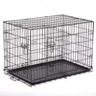 BestPet 48“ Pet Kennel Cat Dog Folding Steel Crate Playpen Wire Metal Cage W/Divider