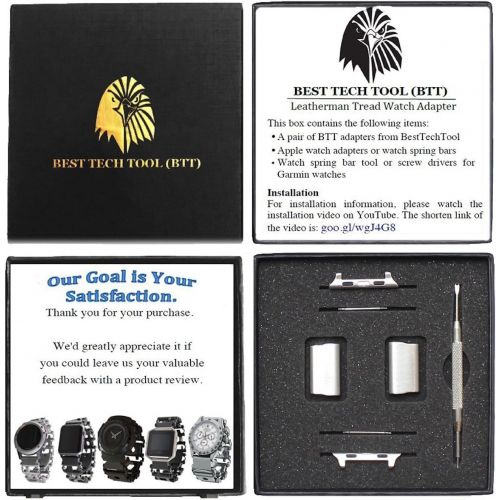 레더맨 BestTechTool watch adapter compatible with LEATHERMAN TREAD - BTT adapter (compatible with Apple watch 44mm 42mm, Stainless Steel, TREAD)