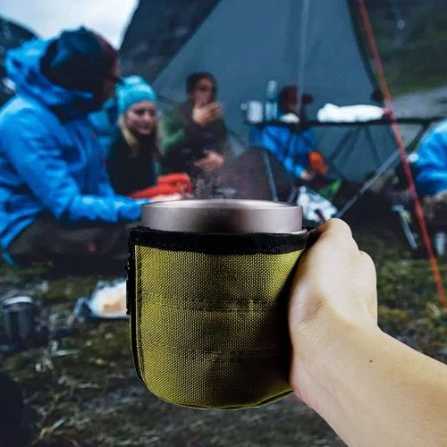 Bestargot Insulated Cup Carrier for Camping Pot, Titanium Mug Insulation Bag, Effective Insulation & Prevent Burns Travel Companion