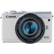 Bestbuy Canon - EOS M100 Mirrorless Camera with EF-M 15-45mm and 55-200mm IS STM Zoom Lenses - White