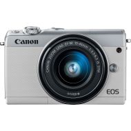 Bestbuy Canon - EOS M100 Mirrorless Camera with EF-M 15-45mm IS STM Zoom Lens - White