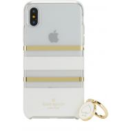Bestbuy kate spade new york - Stability Ring & Protective Hardshell Case for iPhone X and XS - WhiteGold