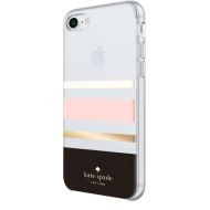 Bestbuy kate spade new york - Case for Apple iPhone 6, 6s, 7 and 8 - Creamblushgold foilcharlotte stripe black