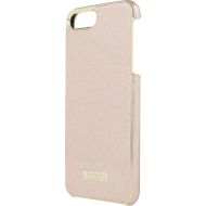 Bestbuy kate spade new york - Wrap Case for Apple iPhone 8 Plus - Saffiano Rose GoldGold Logo Plate