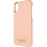 Bestbuy kate spade new york - Case for Apple iPhone X and XS - Saffiano rose gold/gold logo plate