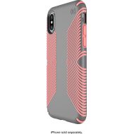 Bestbuy Speck - Presidio Grip Case for Apple iPhone X and XS - Gunmetal Gray/Tart Pink