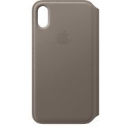 Bestbuy Apple - iPhone X Leather Folio - Taupe